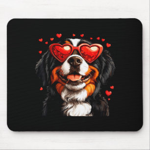 Mousepad Dia dos Namorados Fã de Cachorro Bernês Montanhês 