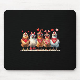 Mousepad Dia dos Namorados Galinhas Amor Dia dos Namorados 