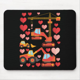 Mousepad Dia dos Namorados Meninos Caminhão Crianças Coraçõ