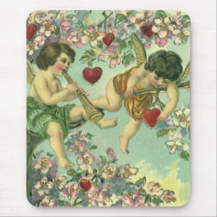 Mousepad Dia dos Namorados Vitoriano Antigo Copa do Coração