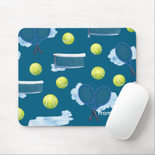 Mousepad Dia dos Pais de tênis com raquete e bola para o Pa