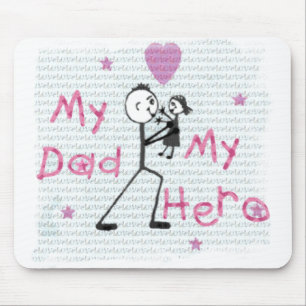 Mousepad Dia dos pais do herói ou o outro tapete do rato d