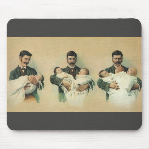 Mousepad Dia dos Pais Vitoriano Antigo, São Trigêmeos!
