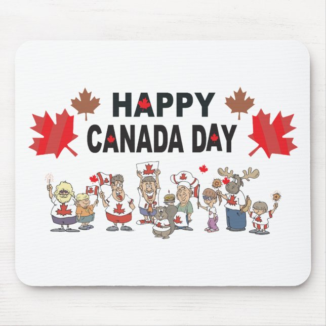 Mousepad Dia feliz de Canadá (Frente)