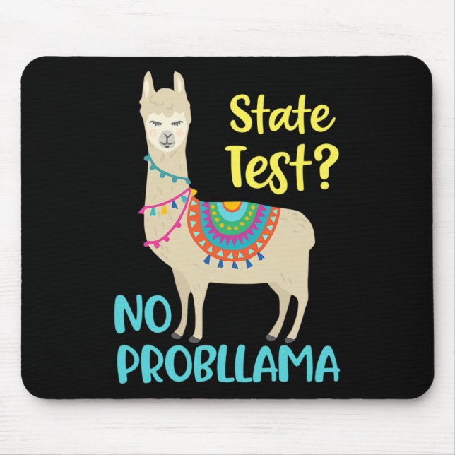 Mousepad Dia Funny Motivational Test Day For Students (Test (Frente)