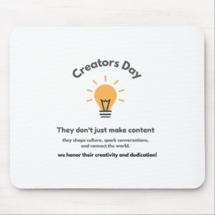 Mousepad Dia Internacional do Criador Celebrar a criativi