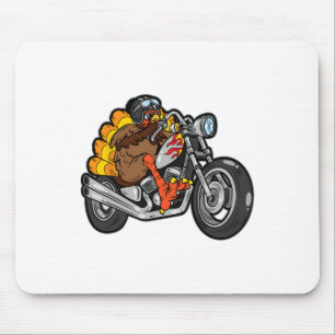 Mousepad Dia Legal de Ação de Graças de Motocicleta na Turq