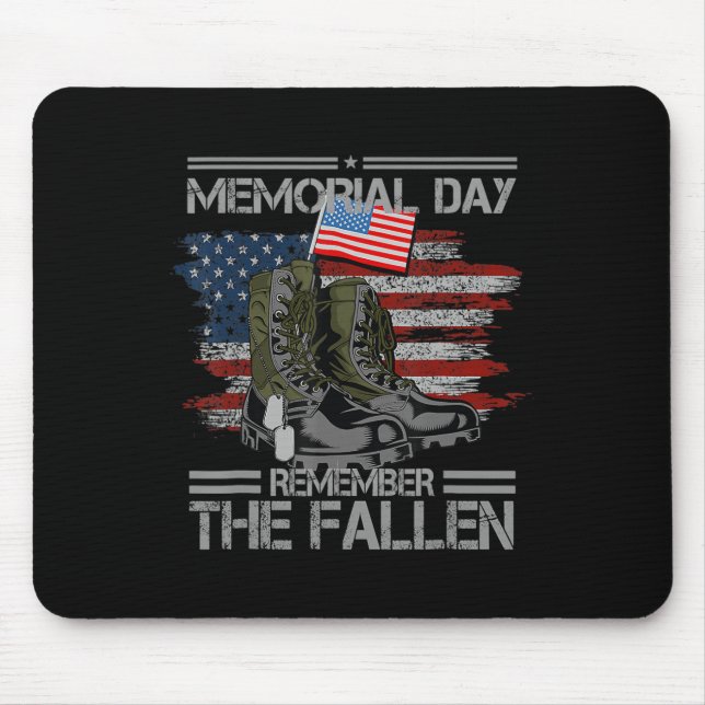 Mousepad Dia Memorial Lembre-Se Do Exército Veterano Faleci (Frente)