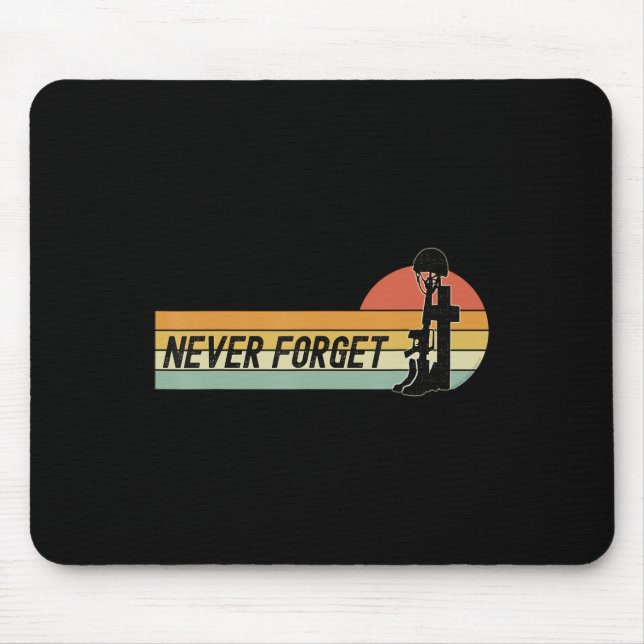 Mousepad Dia Memorial Lembre-se do nosso falecido NUNCA Mil (Frente)