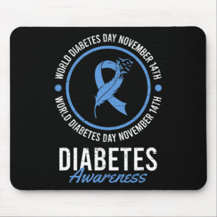 Mousepad Dia Mundial da Diabetes Novembro Sensibilização pa