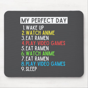 Mousepad Dia Perfeito Anime Jogos Ramen Amante Divertido Co