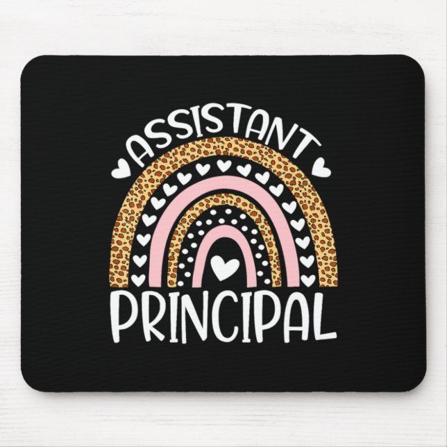 Mousepad Dia Principal Instantâneo Boho Arco-íris Leopardo  (Frente)