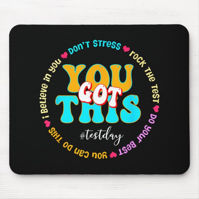 Mousepad Dia Rock O Dia De Testes Do Professor Que Você Tev (Frente)