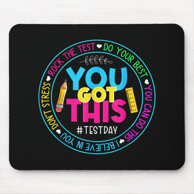 Mousepad Dia Rock O Dia De Testes Do Professor Que Você Tev (Frente)