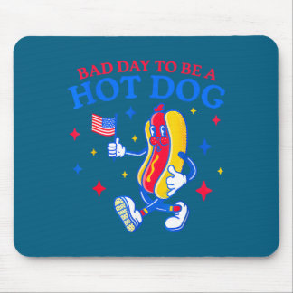 Mousepad Dia ruim para ser um cachorro quente divertido chu