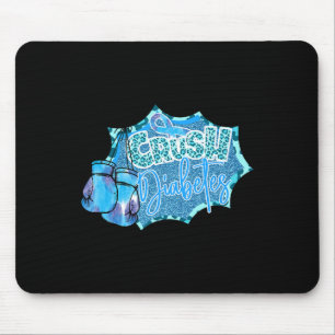 Mousepad Diabetes Azuis Boxando Luvas Diabetes Awarene