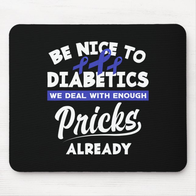 Mousepad Diabetes Diabéticos Tipo 1 Diabetes T1d Awarenes (Frente)