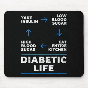 Mousepad Diabetes Diacríticos Diabetes Diversão Ciclo de Vi