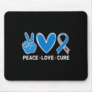 Mousepad Diabetes Guerreiro Consciência Azul Paz Amor Cura