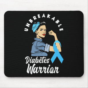 Mousepad Diabetes Guerreiro Diabético T1d Sensibilização pa