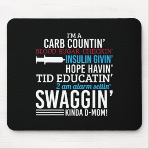 Mousepad Diabetes Tipo 1 Diversão Apoio à Sensibilização pa
