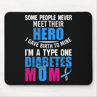 Mousepad Diabetes Tipo 1 Mãe Mãe Mãe T1d Sensibilização Dia