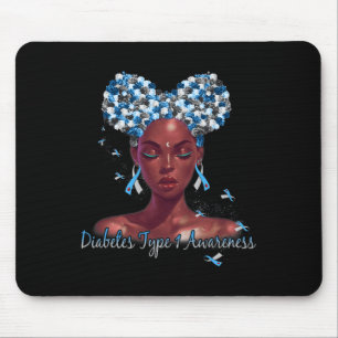 Mousepad Diabetes Tipo 1 Sensibilização Azul E Gir De Fita