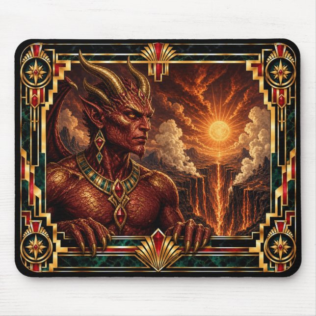 Mousepad Diabo, Art Déco Mítico (Frente)