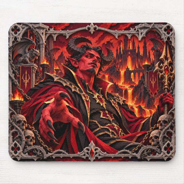 Mousepad Diabo, Monstro de Corte de Papel (Frente)