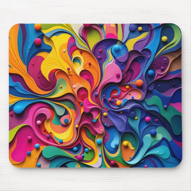 Mousepad Diafragma colorido abstrato (Frente)