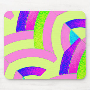 Mousepad diafragma contemporâneo na moda, cor-de-rosa/lim