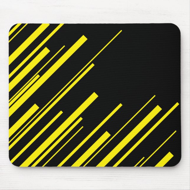 Mousepad Diagonais em Amarelo e Preto (Frente)