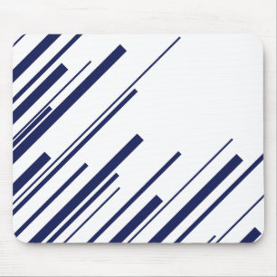 Mousepad Diagonais em Azul e Branco
