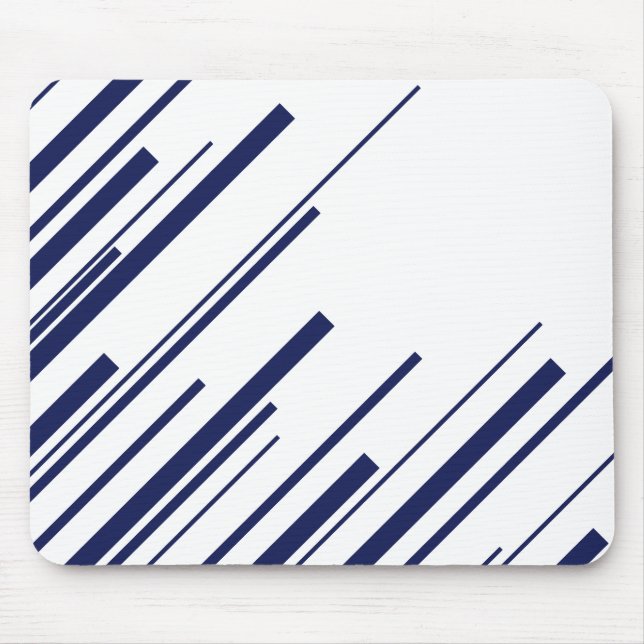 Mousepad Diagonais em Azul e Branco (Frente)