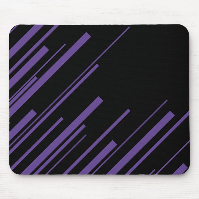Mousepad Diagonais em Roxo e Preto (Frente)