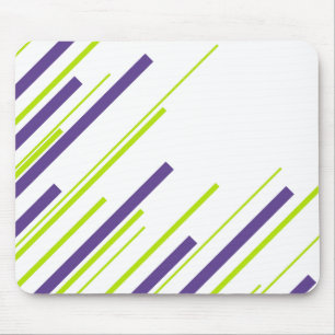 Mousepad Diagonais em Verde limão e Roxo