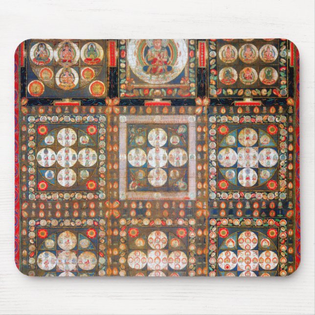 Mousepad Diagrama Cósmico de Mandala para a Meditação (Frente)