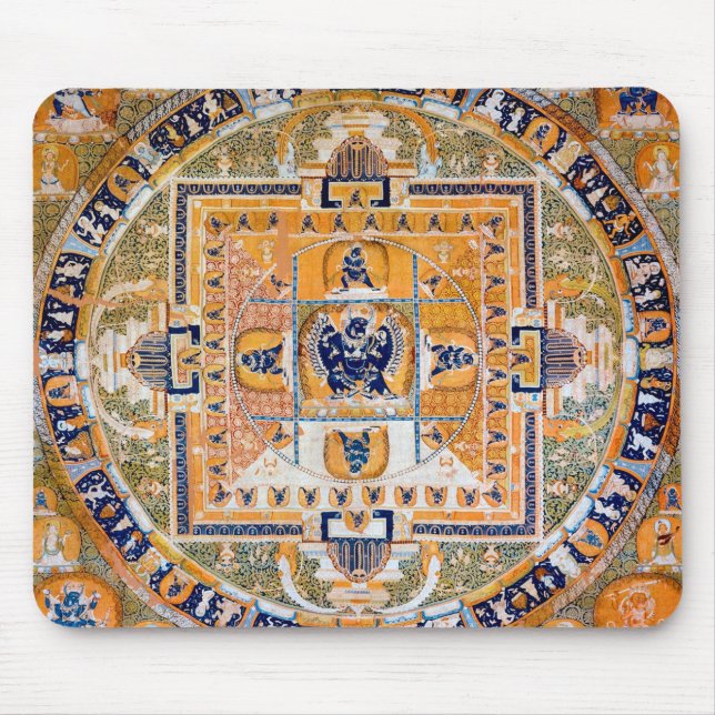 Mousepad Diagrama Cósmico de Mandala para a Meditação (Frente)