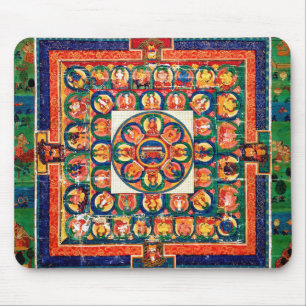 Mousepad Diagrama Cósmico de Mandala para a Meditação