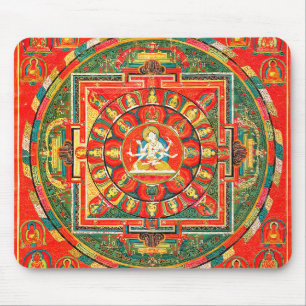 Mousepad Diagrama Cósmico de Mandala para a Meditação