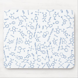 Mousepad Diagrama de química: tapete azul do rato