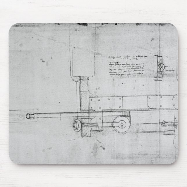 Mousepad Diagrama de um parafuso mecânico (Frente)