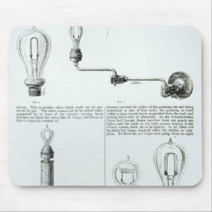 Mousepad Diagramas das ampolas e dos seus suportes