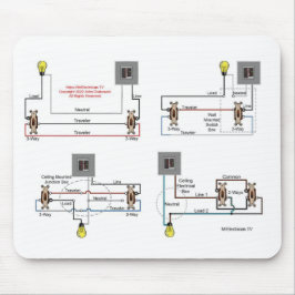 Mousepad Diagramas de Interruptor de 3 Vias para Eletricist
