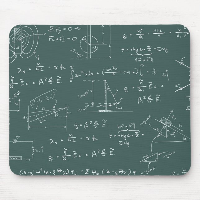 Mousepad Diagramas e fórmulas da física (Frente)
