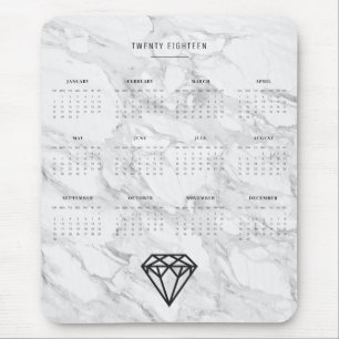 Mousepad Diamante do Calendário de 2018 com Marble