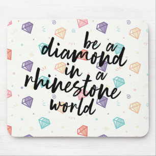 Mousepad Diamante em um mundo do cristal de rocha