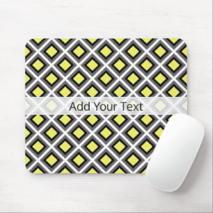 Mousepad Diamantes cinzentos, pretos, amarelos escuros de