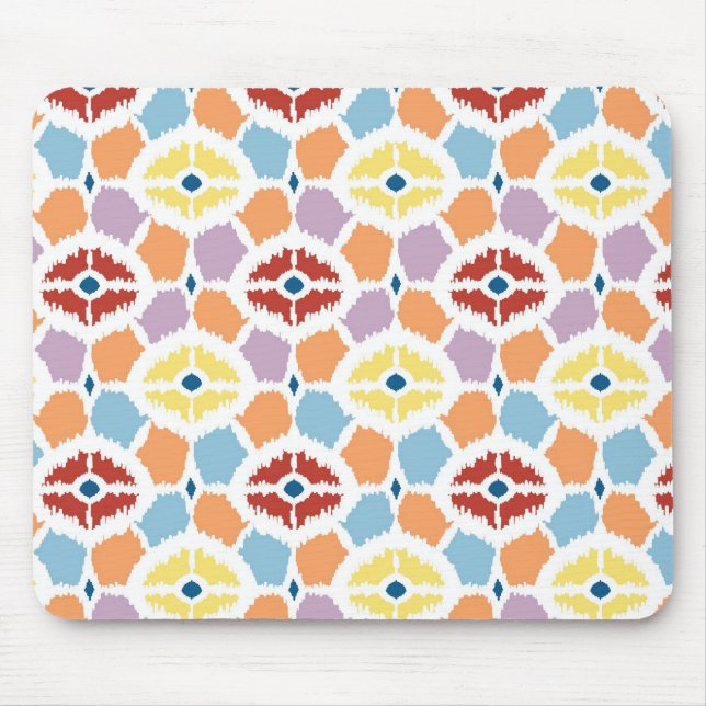 Mousepad Diamantes coloridos, ikat geométrico (Frente)