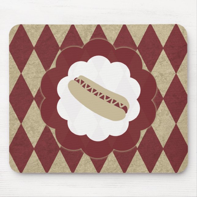 Mousepad diamantes de cachorro quente (Frente)